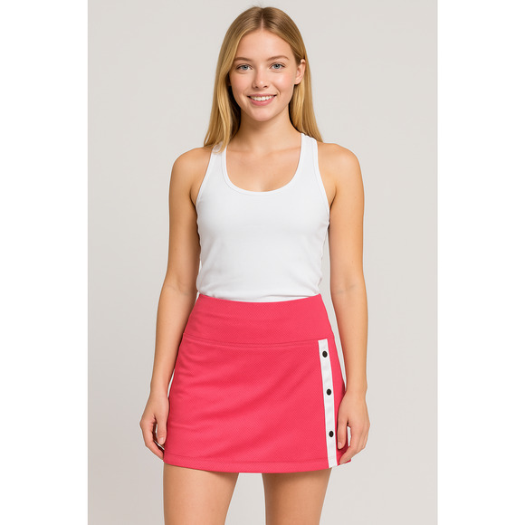 Lucky In Love Tennis Skort Pink Size Large Tiered Golf Pickleball Casual Active - Picture 1 of 8